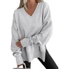 image:imageANRABESS Sweatshirt for Women Fall Oversized Fleece PulloverGrey