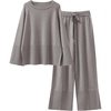 image:imageANRABESS Womens 2 Piece Outfits Oversized Knit Sweater SetDeep Grey
