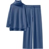 image:imageANRABESS Womens Oversized Turtleneck Sweater SetsBlue