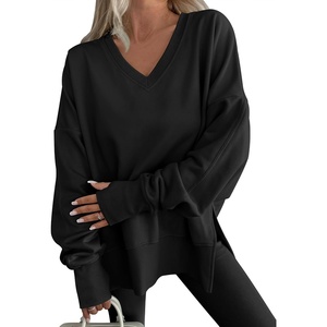 image:imageANRABESS Sweatshirt for Women Fall Oversized Fleece PulloverBlack