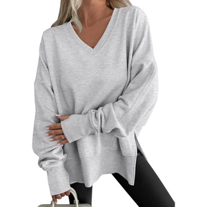 image:imageANRABESS Sweatshirt for Women Fall Oversized Fleece PulloverGrey