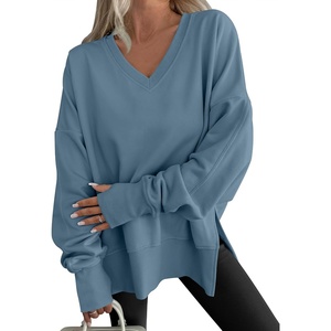 image:imageANRABESS Sweatshirt for Women Fall Oversized Fleece PulloverGrey Blue