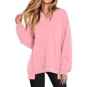 image:imageANRABESS Sweatshirt for Women VNeck Oversized Fall OutfitsPink