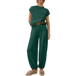 image:imageANRABESS Two Piece Sets for Women Lounge Airport OutfitsDark Green