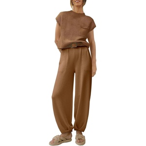 image:imageANRABESS Two Piece Sets for Women Lounge Airport OutfitsDeep Brown
