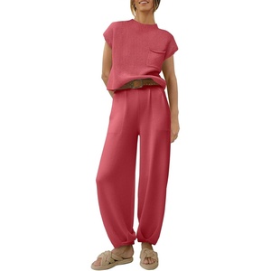 image:imageANRABESS Two Piece Sets for Women Lounge Airport OutfitsHot Pink