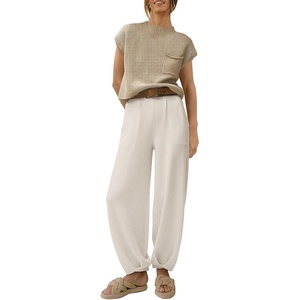 image:imageANRABESS Two Piece Sets for Women Lounge Airport OutfitsKhaki White