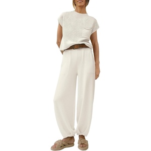 image:imageANRABESS Two Piece Sets for Women Lounge Airport OutfitsWhite