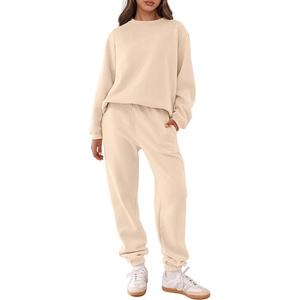 image:imageANRABESS Womens Lounge Set Sweatsuits for Women Fall 2 Piece Jogger PantsBeige