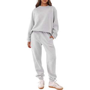 image:imageANRABESS Womens Lounge Set Sweatsuits for Women Fall 2 Piece Jogger PantsGrey