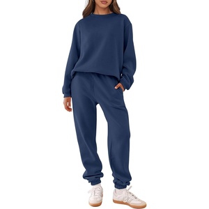 image:imageANRABESS Womens Lounge Set Sweatsuits for Women Fall 2 Piece Jogger PantsNavy Blue