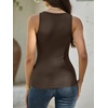 image:imageANRABESS Tank Top for Womens Summer Scoop Neck Sleeveless Ribbed ShirtsBrown