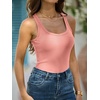 image:imageANRABESS Tank Top for Womens Summer Scoop Neck Sleeveless Ribbed ShirtsCoral Pink
