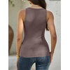 image:imageANRABESS Tank Top for Womens Summer Scoop Neck Sleeveless Ribbed ShirtsLight Coffee