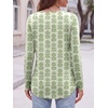 image:imageANRABESS Womens Long Sleeve Shirts Lace Fall Tunic TopsGrey Green Floral