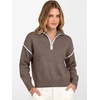 image:imageANRABESS Cropped Sweaters for Women Quarter Zip Pullover 2026 Fall OutfitsCoffee