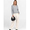 image:imageANRABESS Cropped Sweaters for Women Quarter Zip Pullover 2026 Fall OutfitsGrey