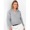 image:imageANRABESS Cropped Sweaters for Women Quarter Zip Pullover 2026 Fall OutfitsGrey