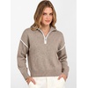 image:imageANRABESS Cropped Sweaters for Women Quarter Zip Pullover 2026 Fall OutfitsTan