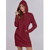 image:imageANRABESS Hoodie Dress for Women Long Sleeve Sweatshirt Dresses with PocketsRed