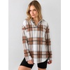 image:imageANRABESS Hoodies for Women Waffle Knit Oversized SweatshirtBrown Plaid