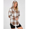 image:imageANRABESS Hoodies for Women Waffle Knit Oversized SweatshirtBrown Plaid