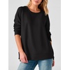 image:imageANRABESS Long Sleeve Shirts for Womens Waffle Knit Tunic TopsBlack