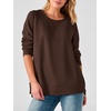 image:imageANRABESS Long Sleeve Shirts for Womens Waffle Knit Tunic TopsBrown