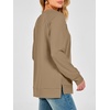 image:imageANRABESS Long Sleeve Shirts for Womens Waffle Knit Tunic TopsKhaki