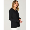 image:imageANRABESS Long Sleeve Sweaters for Women Scalloped Lightweight Fall OutfitsBlack