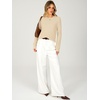 image:imageANRABESS Long Sleeve Sweaters for Women Scalloped Lightweight Fall OutfitsParchment