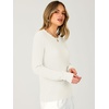 image:imageANRABESS Long Sleeve Sweaters for Women Scalloped Lightweight Fall OutfitsWhite