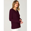image:imageANRABESS Long Sleeve Sweaters for Women Scalloped Lightweight Fall OutfitsWine Red