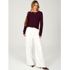 image:imageANRABESS Long Sleeve Sweaters for Women Scalloped Lightweight Fall OutfitsWine Red