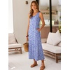 image:imageANRABESS Maxi Dresses for Women Summer Casual Tank DressBlue White Floral