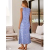 image:imageANRABESS Maxi Dresses for Women Summer Casual Tank DressBlue White Floral