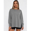 image:imageANRABESS Oversized Sweatshirt for Women Fall lightweight Air Layer TopsGrey