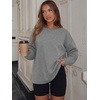 image:imageANRABESS Oversized Sweatshirt for Women Fall lightweight Air Layer TopsGrey