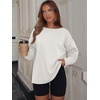 image:imageANRABESS Oversized Sweatshirt for Women Fall lightweight Air Layer TopsWhite