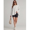 image:imageANRABESS Oversized Sweatshirt for Women Fall lightweight Air Layer TopsWhite