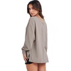 image:imageANRABESS Oversized Sweatshirt for Women Off the Shoulder V Neck Sweater TopGrey Apricot