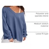 image:imageANRABESS Oversized Sweatshirt for Women Off the Shoulder V Neck Sweater TopGrey Blue