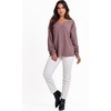 image:imageANRABESS Oversized Sweatshirt for Women Off the Shoulder V Neck Sweater TopLight Purple