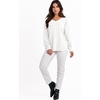 image:imageANRABESS Oversized Sweatshirt for Women Off the Shoulder V Neck Sweater TopWhite