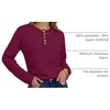 image:imageANRABESS Ribbed Long Sleeve Henley Shirts for WomenBurgundy