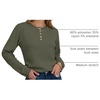 image:imageANRABESS Ribbed Long Sleeve Henley Shirts for WomenDeep Green
