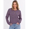 image:imageANRABESS Ribbed Long Sleeve Henley Shirts for WomenPurple