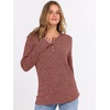 image:imageANRABESS Ribbed Long Sleeve Henley Shirts for WomenRust Orange