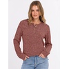 image:imageANRABESS Ribbed Long Sleeve Henley Shirts for WomenRust Orange