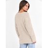 image:imageANRABESS Ribbed V Neck Long Sleeve Shirts for WomenBeige